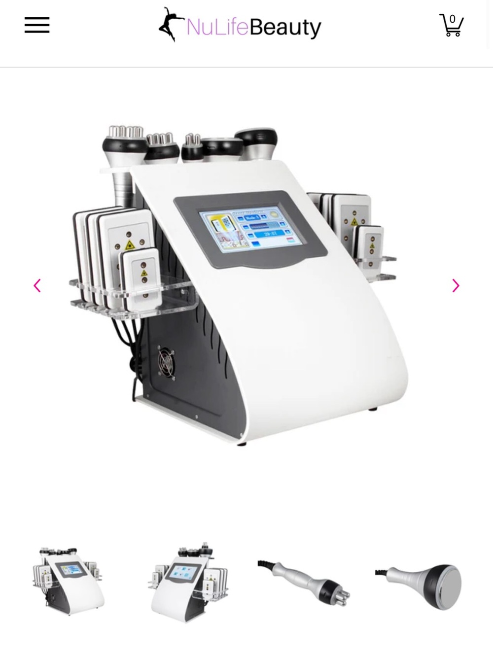 NuLifeBeauty Multi-Function Cavitation & Radiofrequency Machine - White/Black
